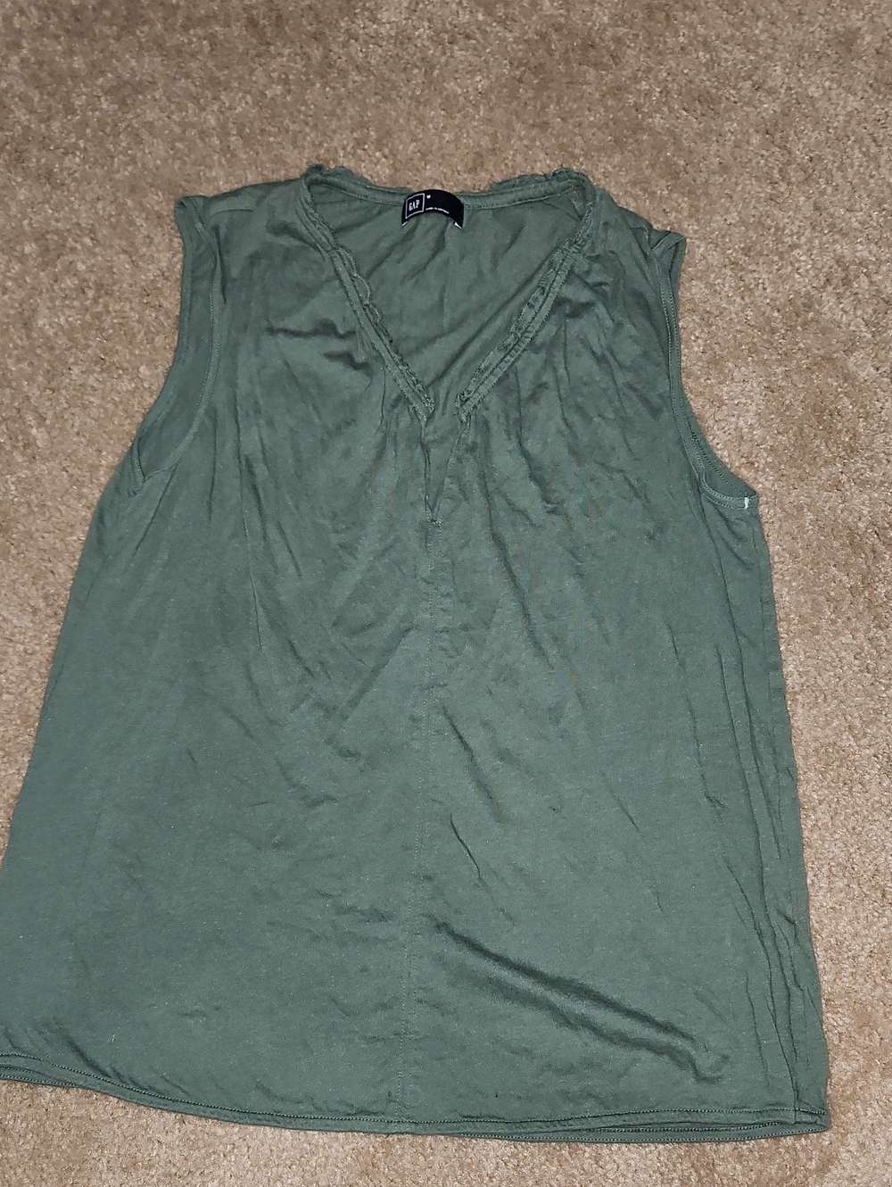 GAP Olive Green V-Neck Sleeveless Tank